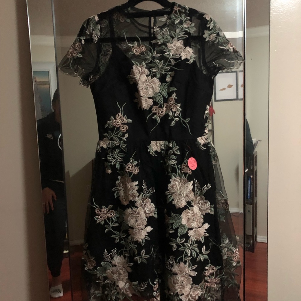 Chi Chi London Black Formal Dress UK 12 US 8